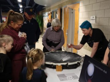 UM Astronomy Graduate Students at Outreach Event 